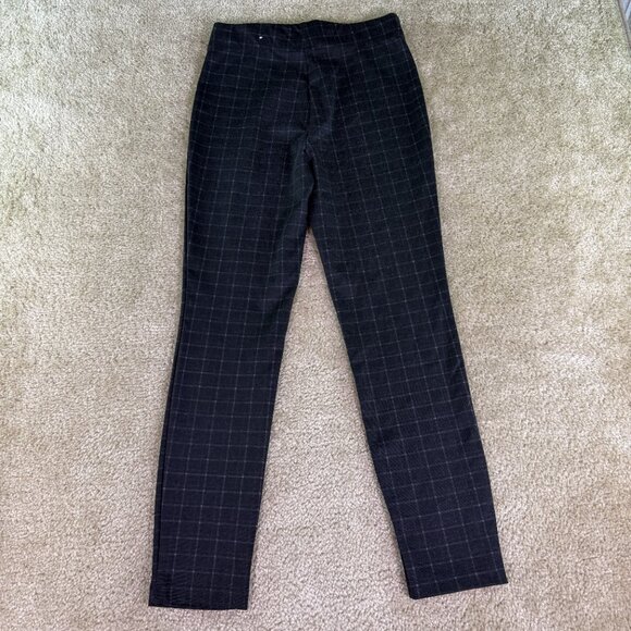 Max Studio Women's Black Leggins Size S Mid Rise Ankle Check Windowpane F077 - Picture 6 of 12